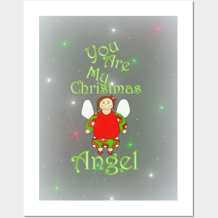 You Are My Christmas Angel Posters and Art